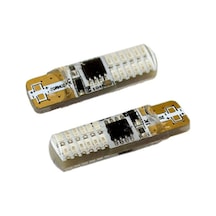Led Ampul T10-12smd Çakarlı Mavi 2'li Set 12v