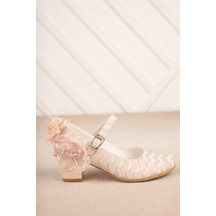 EPAAVM - Arkası Duvaklı Topuklu Pudra Su Yolu Ayakkabı - MWM2... Pudra
