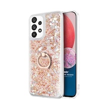 Microsonic Samsung Uyumlu Galaxy A13 4G Kilif Glitter Liquid Holder Gold 557085584