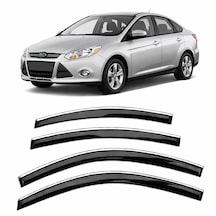 Ford Focus 2011-2018 Slim Krom Cam Rüzgarlığı 4 Parça