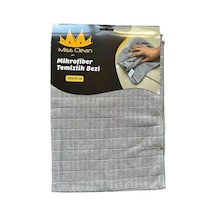 Miss Clean Mikrofiber Kareli Yüzey Cam Temizlik Bezi 50x70 Cm Süper Emici - 320 Gr. - Gri - 1 Adet Gri Mavi,gri,füme