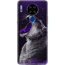 Reeder P13 Blue Max Lite Kılıf Boyun Askılı Purple Leopar 1750 Siyah