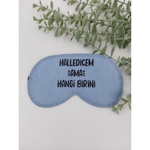 Doktorbonem Halledicem Ama Hangi Birini Uyku Bandı Göz Bandı Baskılı Pamuk Seyahat Uyku Bandı Çok Renkli