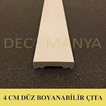 Decomanya Boyanabilir Düz Duvar Çıtası 4 Cm Paket