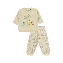 Civil Baby Dıno Baskılı 6-18 Ay Takım - Bej