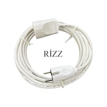 70 Metre Tekli Beyaz Renk 3x1,5 Mm Cca Ttr Topraklı Kauçuk Seyyar Elektrik Kablosu 1