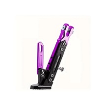 Chuangyinshop Purple 1pc Motorcycle Ayarlanabilir Yan Sehpa 3 Bacaklı Tripod Desteği Off Road Scooter