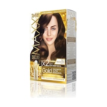 Serisi 24k Altın Parçacıklı Serum İle 1 Kutu 2 X 50 Ml Ve Geliştiriciler Saç Boyası Çikolata Kahve 6.7
