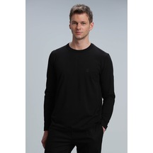Lufian Erkek Merlın Uzun Kol T-shirt 112020039 Siyah