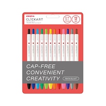 Zebra Clickart Market Pen 0.6mm 12'li Tükenmez Kalem Seti Standart Colours / Wyss22-12czst Diğer