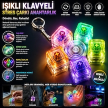 Işıklı Klavyeli Stres Çarkı Anahtarlık