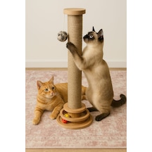 Kedi Tırmalama Çubuğu Ve Oyuncağı - 64cm