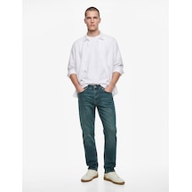 Koton Normal Bel Cepli Pamuklu Straight Jean Pantolon - Mark Jean İndigo Stone 7wam40366nd İndigo - Taş