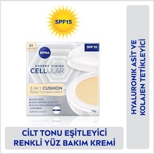 Nivea Cellular Expert Finish 3 in1 Cushion Renkli Yüz Bakım Kremi 01 Açık Ton 15 ML