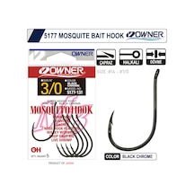 Owner 5177 Mosquito Hook Black Chrome Sinek Iğne (544414685)