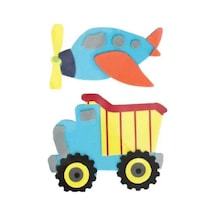 St5253 Eva Sticker Uçak Kamyon 2 Li Sarı