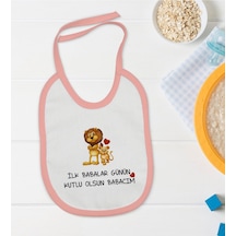 Bk Kids İlk Babalar Günün Kutlu Olsun Tasarımlı Pembe Bebek Mama Pembe