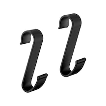 Havlu Askısı Havlupan Ve Duşakabin Uyumlu, Plastik Askı, 2 Adet Siyah Siyah