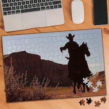 Kırsal Alan Ve At Üzerinde Kovboy 240 Parça Puzzle Yapboz-74697