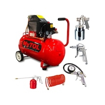 Mytol 50 Litre Hava Kompresörü 2 Hp 8 Bar Ve 5li Havalı Set