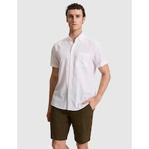 Pierre Cardin Erkek Beyaz Gömlek Kısa Kollu 50320916-vr013