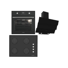 Termikel BO O64D5C B - BH P7144C B - CH S6532C BB Ankastre Set Siyah