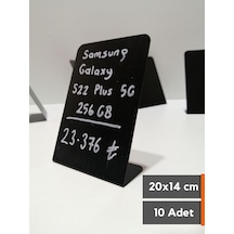 10 Adet Silinebilir Karatahta Siyah Etiket 20 x 14 CM İsimlik Pano