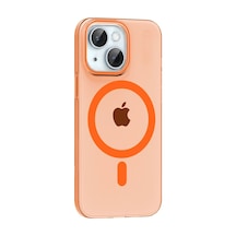 Joko Apple iPhone Uyumlu 15 Pc Blank Magsafe Kapak - Turuncu
