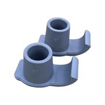 Suntek 2x Yürüteç Kayma Kayakları Coaster Gri-delik-25mm