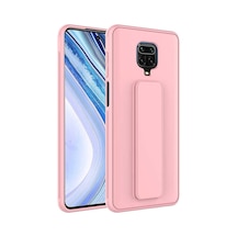 Xiaomi Redmi Note 9s Kapak Standlı El Tutacaklı Silikon Kılıf
