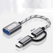 Go Des GD-CT033 2 in 1 USB 3.0 to Micro / Type-C OTG Dönüştürücü Çevirici Tak & Çalıştır - ZORE-257768