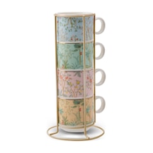 Lavinya 4'lü Standlı Mug/çay Fincanı Multıcolor