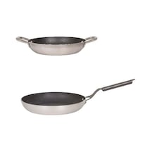 Mehtap Chefline İndüksiyon Tabanlı 32 Cm Tava Ve 22 Cm Sahan Seti Gri