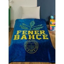 Taç Lisanslı Fenerbahçe Palamut Logo Tek Kişilik Battaniye 2026 Yeni Model Lacivert