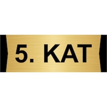 Kat 5 7x20cm Altın Renk Metal Yönlendirme Levhası