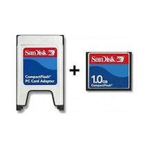Sandisk 1 Gb Compact Flash Kart + Pcmcıa Adaptör Cnc Torna Uyumlu