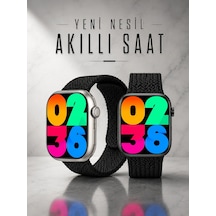 Yeni Nesil Akıllı Saat Arama Cevaplama Gps Takibi Adımsayar Nfc Özelliği Siyah