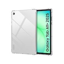 Samsung Galaxy Tab A11+ Plus 11 İnç Sm-x230 Uyumlu Köşe Korumalı Şeffaf Esnek Antishock Kılıf Şeffaf