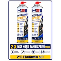 Mse Pro Koşu Bandı Silikon Spreyi 500 Ml X 2 Silikon Yağlayıcı Ve Bakım Spreyi Sürtünme Azaltıcı