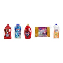 Bingo Renkliler 3lt + Bulaşık 250 Ml + Soft Yumuşatıcı 3l + Parex + Sıvı Bulaşık Deterjanı 1500 Ml 5'li Set