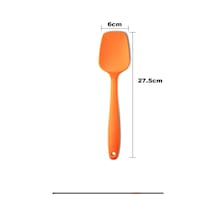 bybirgül Büyük Boy Silikon  Yanmaz Yapışmaz Düz Spatula  Turuncu