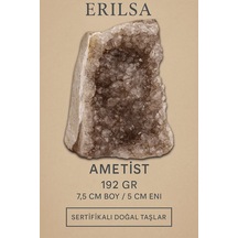 Sertifikalı Ametist Taşı Kütlesi 192 Gr Ham Doğal Kristal Dekoratif Taş Stresi Azalt Huzur Ver
