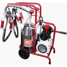Çift Sağım Tek Güğüm İnek Sağım Makinesi Üniversal Model Yağlı Pompa