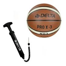 Delta Pro X Deluxe Kauçuk 3 Numara Basketbol Topu + Top Pompası