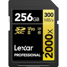 Lexar Professional 2000x Sd Kart 256 Gb, Okuyucusuz Sdxc Uhs-ıı Hafıza Kartı, 300 Mb/s'ye Kadar Okuma, Dslr İçin Class 10, U3, V90 Sd Hafıza Kartı, Sinema Kalitesinde Video Kameralar Lsd2000256g-bnnng