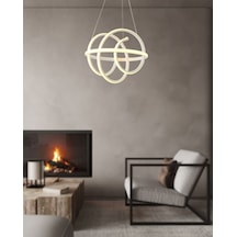 Tt005-By Tt Aydınlatma Burgu Modeli Mat Beyaz Led Avize