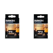 Optimum Aa Alkalin Kalem Pil 1,5 V 6'li Paket + Optimum Aaa Alkalin Kalem Pil 1,5 V 6'li Paket