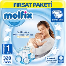Molfix Bebek Bezi Fırsat Paketi 1 Numara Yenidoğan 4x82 328 Adet 4'lü
