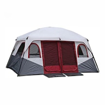 2 Odalı Aile Boyu Su Geçirmez Büyük Çift Katman Dayanıklı Kamp Beyaz - Kırmızı 2 Odalı Aile Boyu Su Geçirmez Büyük Çift Katman Dayanıklı Kamp Beyaz - Kırmızı