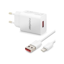 Lightning Hızlı Şarj Seti 12w 2.4a Usb Adaptörlü - Beyaz Nd1001 Standart